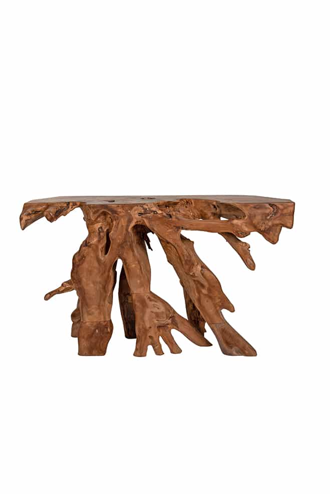 Natural Teak Root Console Table