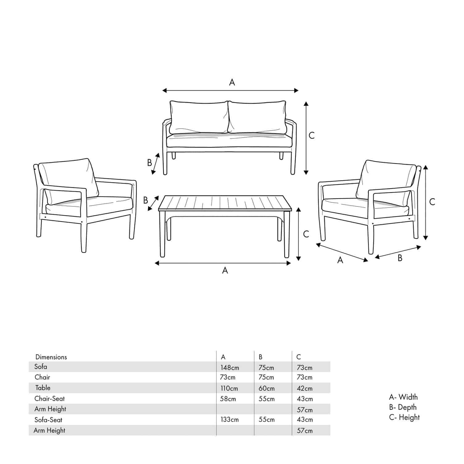 Malta Lounge Set