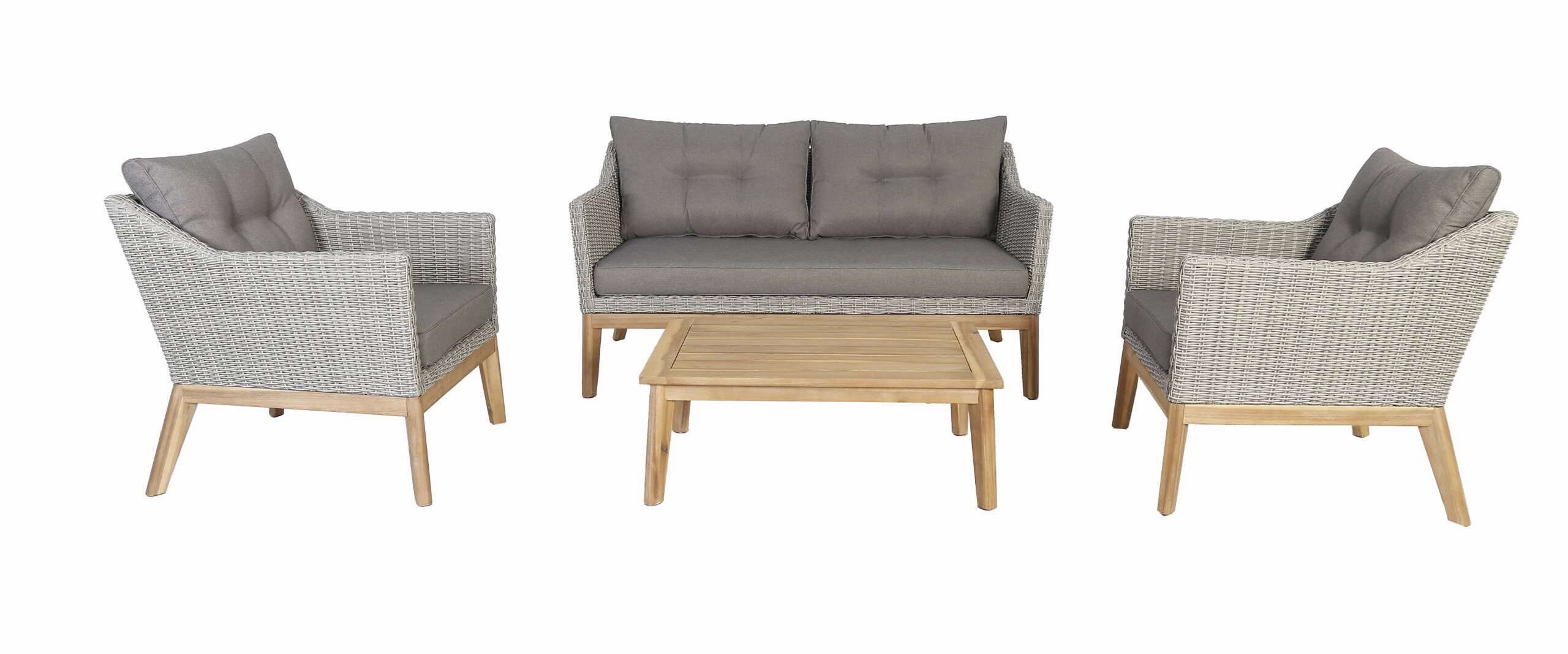 Larissa Lounge Set Light Kubu Grey
