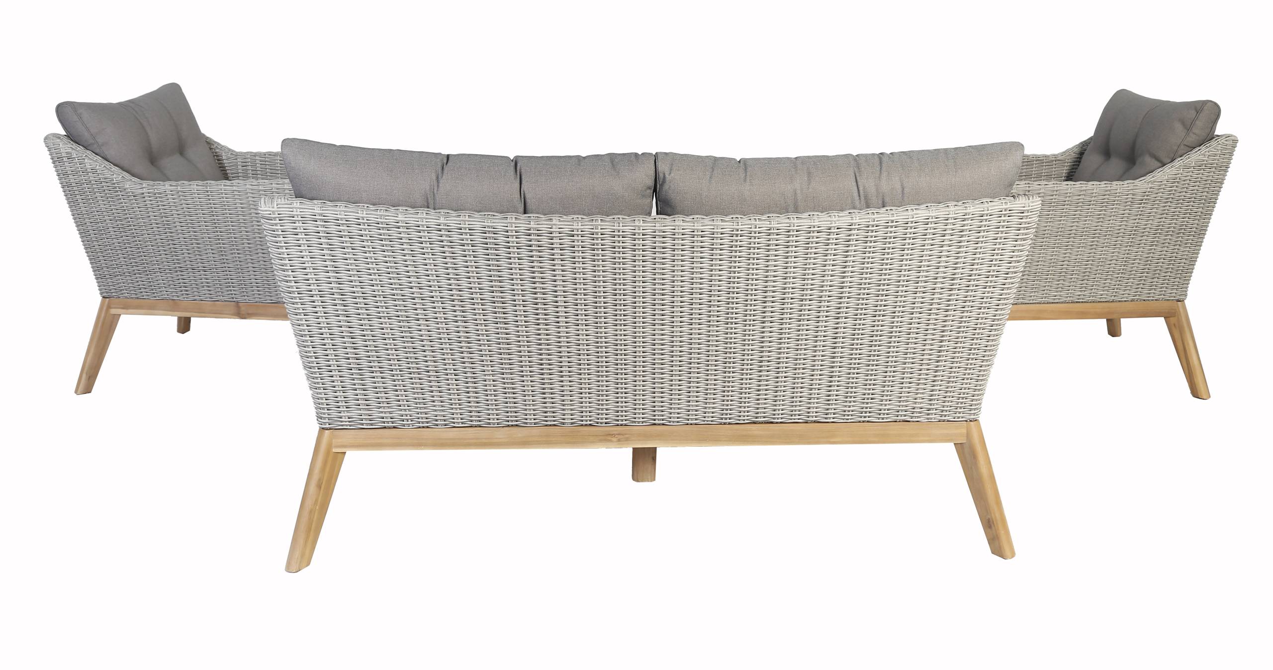 Larissa Lounge Set Light Kubu Grey
