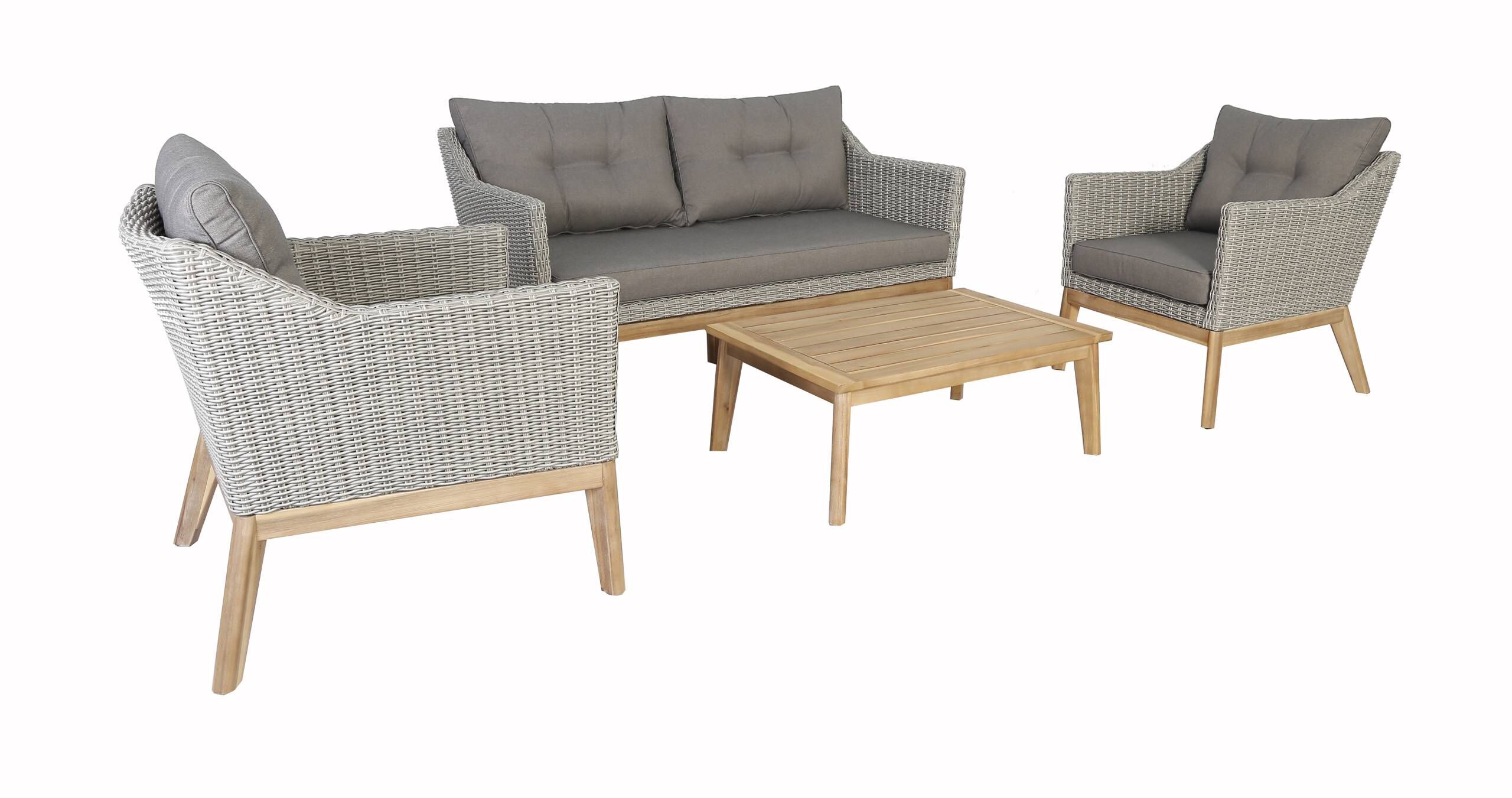 Larissa Lounge Set Light Kubu Grey