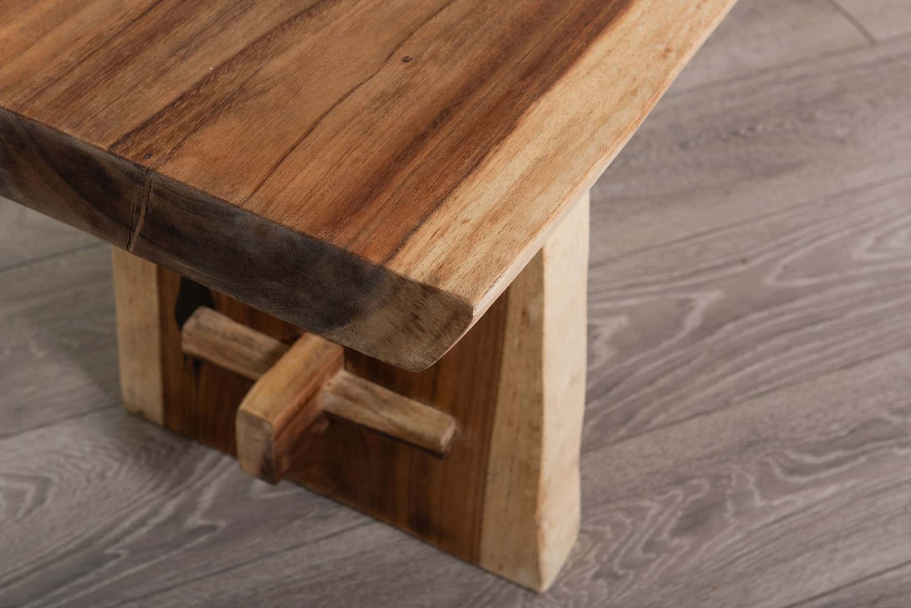 1.5m Live Edge Bench - Dining or Hallway Bench - Seats 3 People