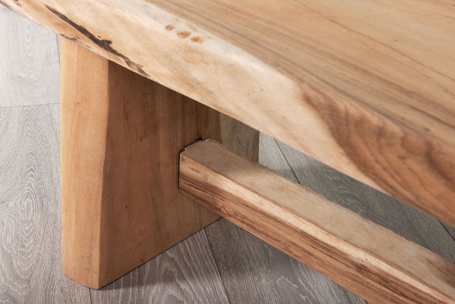 8 Seater Live Edge Dining Set | 2m Solid Wood Live Edge Dining Table with 2 x Live Edge 2m Benches