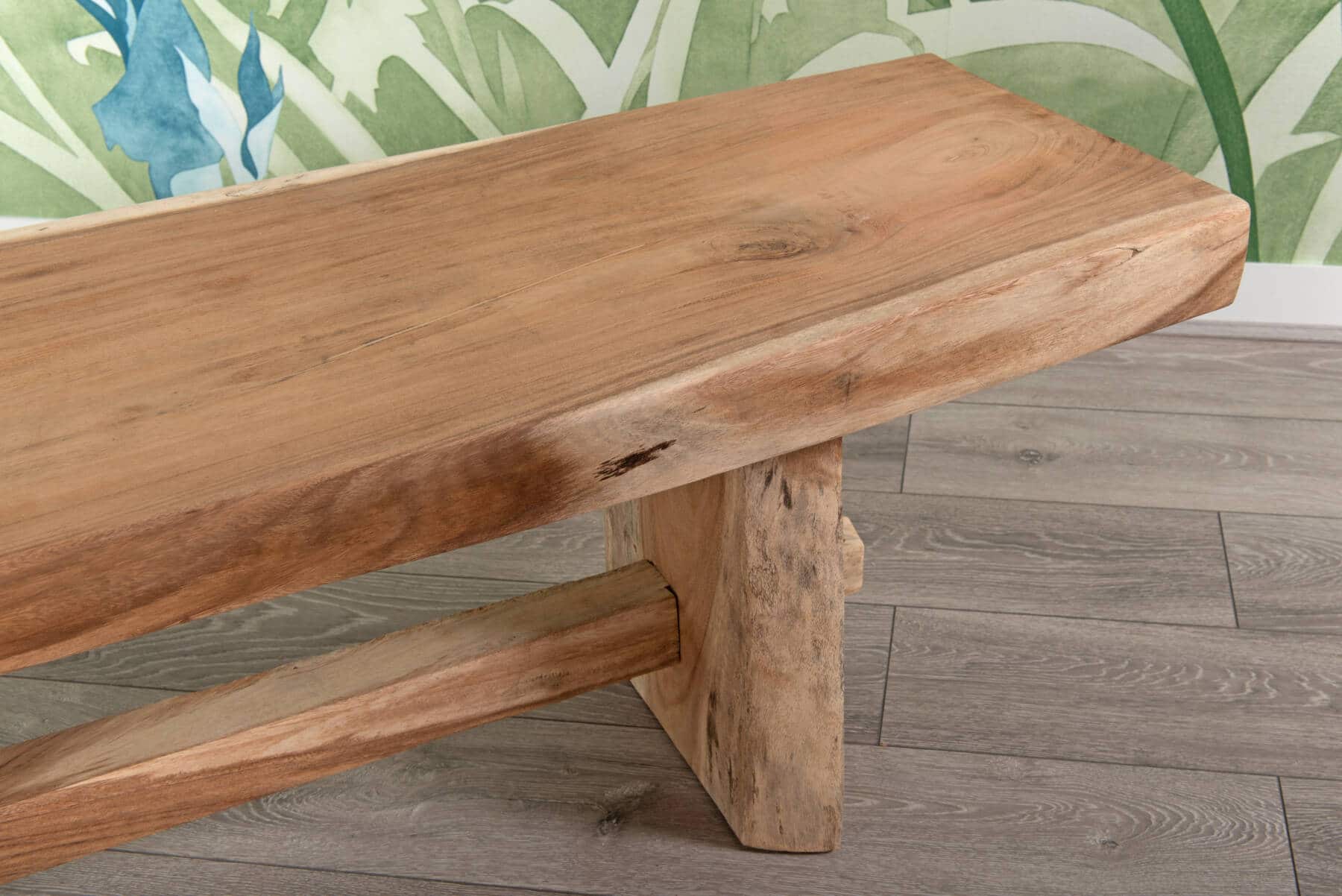 8 Seater Live Edge Dining Set | 2m Solid Wood Live Edge Dining Table with 2 x Live Edge 2m Benches