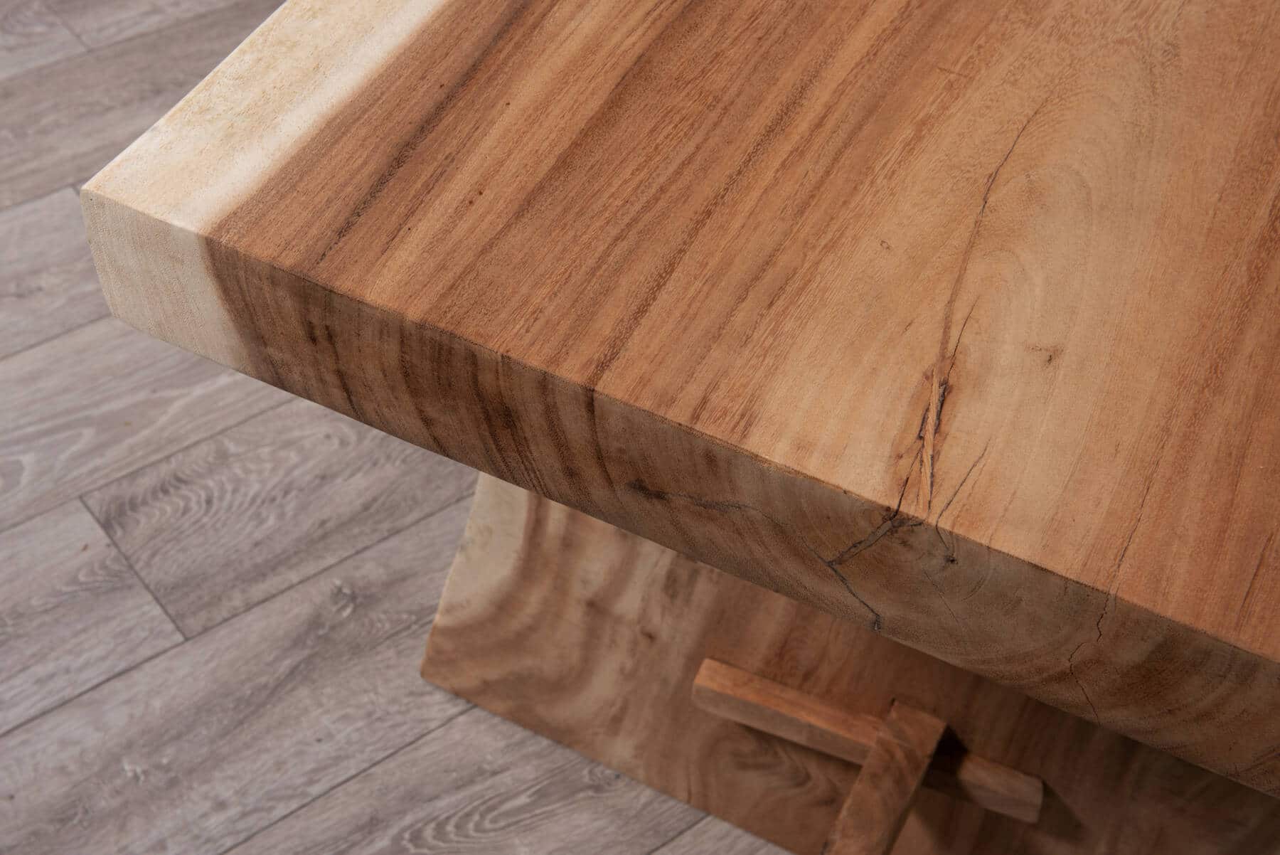 8 Seater Live Edge Dining Set | 2m Solid Wood Live Edge Dining Table with 2 x Live Edge 2m Benches
