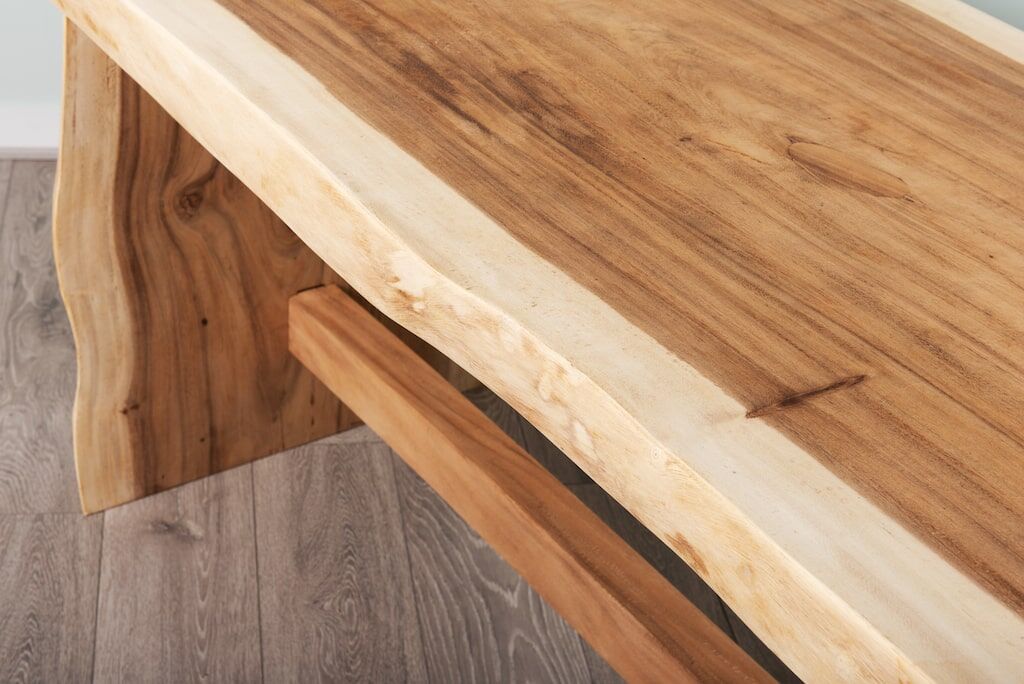12 Seater Live Edge Dining Set | 3m Solid Wood Live Edge Dining Table with 12 Natural Banana Leaf Dining Chairs