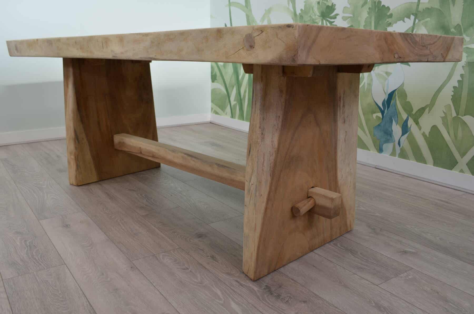 8 Seater Live Edge Dining Set | 2m Solid Wood Live Edge Dining Table with 2 x Live Edge 2m Benches